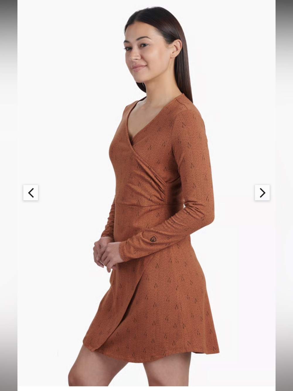 KUHL ANYA Mini Long Sleeve Dress in Copper Color, size Medium